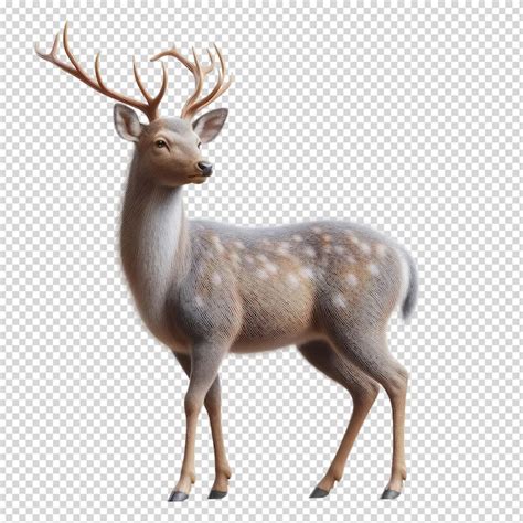 A Deer With Antlers On Its Head Is Shown Premium AI Generated PSD