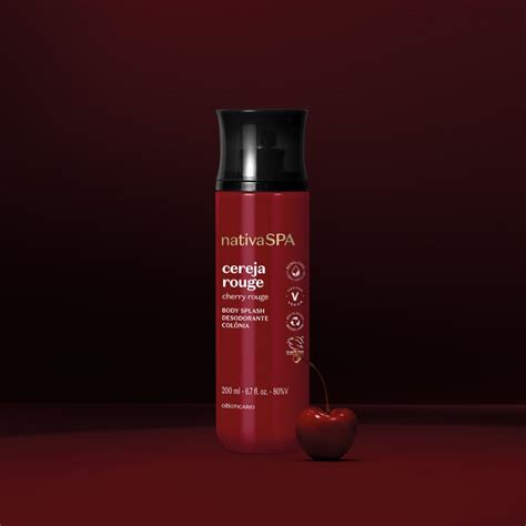 Body Splash Desodorante Colônia Nativa Spa Cereja Rouge 200ml O Boticario