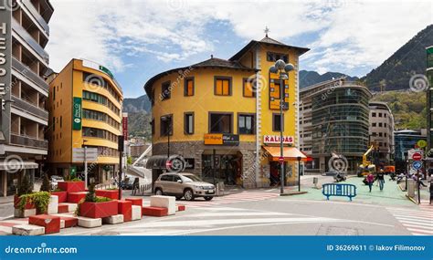 Commercial Streets In Andorra La Vella Editorial Photo Image Of Scene