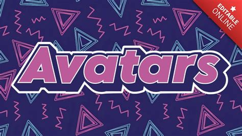 Avatars Font Retrò Nostalgico Anni 90 Generatore di effetti di testo