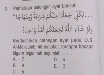 3 Perhatikan Potongan Ayat Berikut StudyX