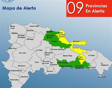 Vaguada Mantiene 3 Provincias En Alerta Amarilla Y 6 En Verde