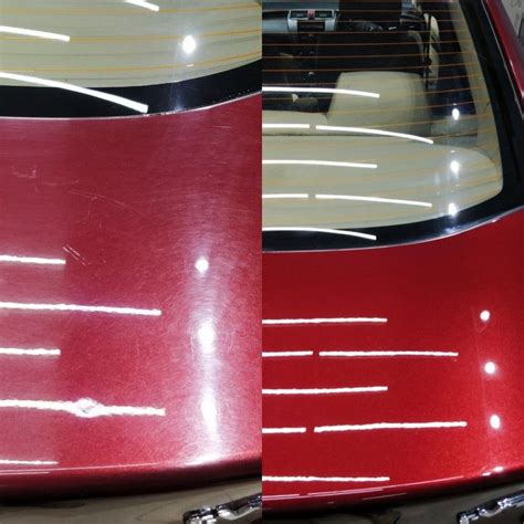 Before And After Shot Of Paint Correction Auto Detailing