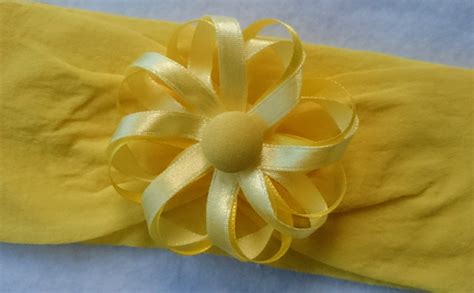 Faixa De Beb Flor Cetim Amarelo Elo Produtos Especiais