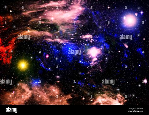 Star Field In Space And A Nebulae Stock Photo Alamy