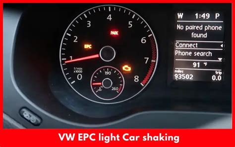 Vw Epc Light Car Shaking Fixed