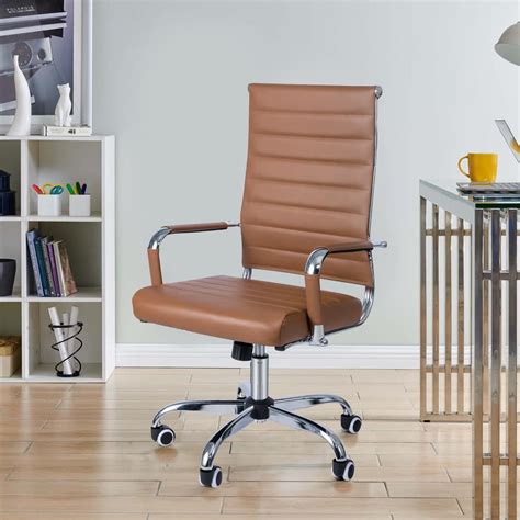 Okeysen Adjustable Office Desk Chair Ergonomic Leather Modern