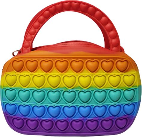 Pop It Tas Fidget Toys Regenboog Antistress X Cm Met