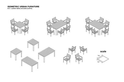 Free Isometric Urban Furniture Bundle 1 On Behance Urban Furniture