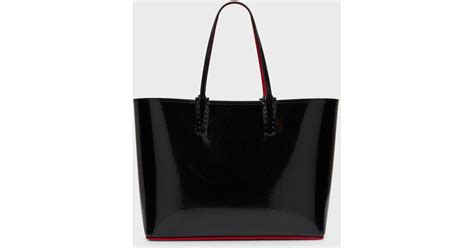 Christian Louboutin Cabata Large Birdy Patent Tote Bag In Black Lyst