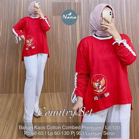 Jual Dirgahayu Set Merah Putih Country Set Merah Putih By Nania