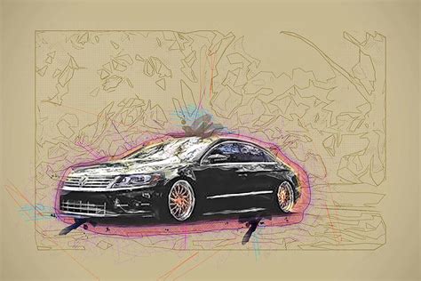 Volkswagen Passat Cc Tuning Supercars Vw Mixed Media by Ola Kunde - Fine Art America