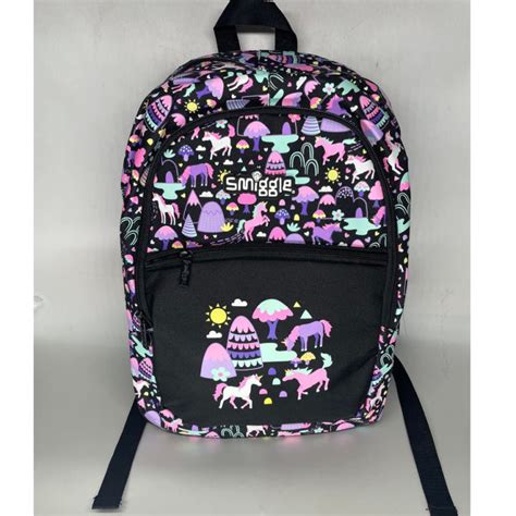 Smiggle Girls Black Backpack Bag Vibin Unicorn Lazada Ph