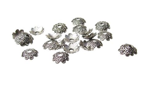 Antique Silver Toned Bead Caps Mm Approx Pcs My Beads