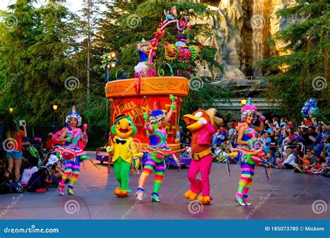 Disneyland Parade Donald Duck Mexican Dancers Editorial Image Image