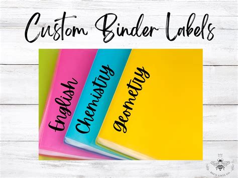 Binder Labels School Labels Custom Stickers for School Organization - Etsy