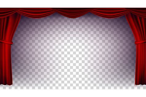 Red Theater Curtain Vector. Transparent Graphic by pikepicture ...