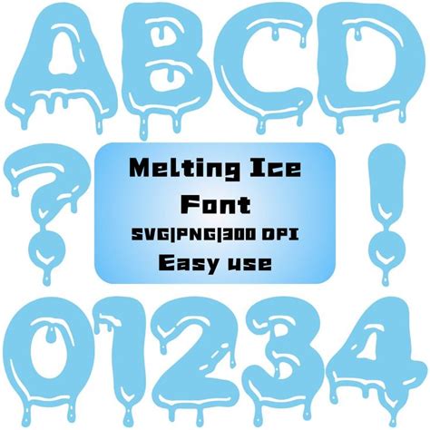 Ice Melting Font Clipart PNG SVG Bundle, Dripping Font Svg, Dripping ...