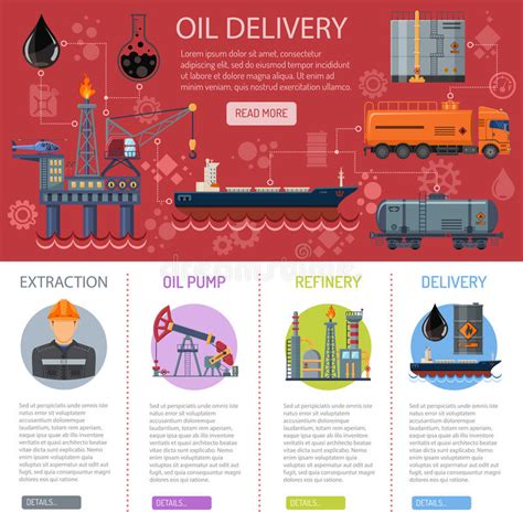 Industrie P Troli Re Infographics Illustration De Vecteur