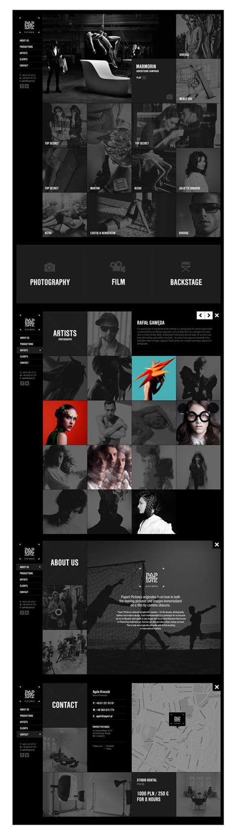 dark layout web design picture web layout