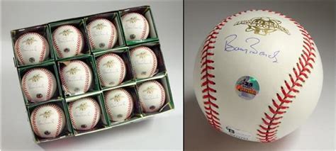 Barry Bonds 2002 Official World Series Signed Baseballs (12)