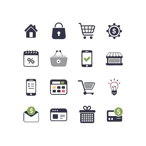 Ecommerce And Shopping Icon Set Vector Illustration Premium Ai