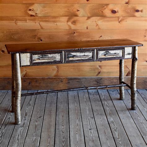 Rockwell 5 Sofa Table Handmade Rustic Wood Furniture Dartbrook