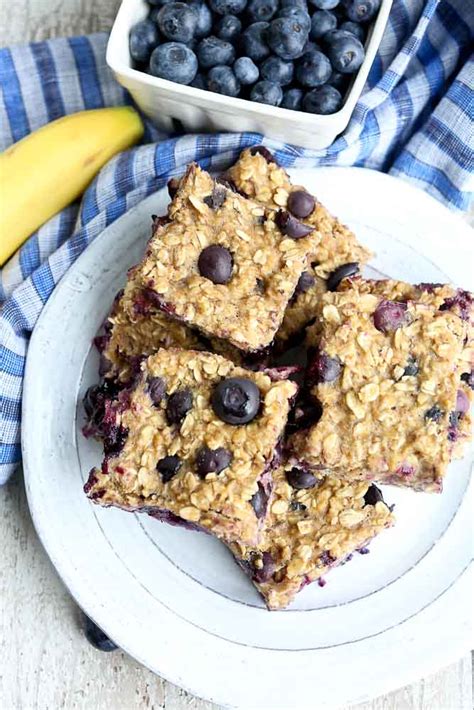 Blueberry Banana Oat Bars Recipe Happy Healthy Mama