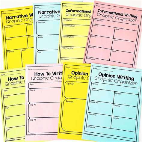 Writing Graphic Organizers Print And Digital