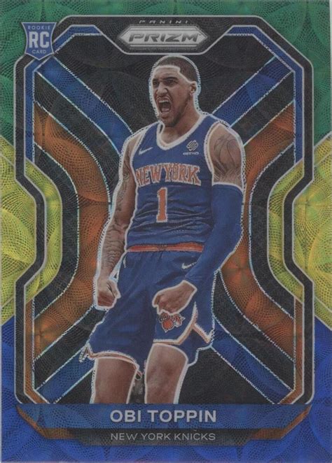 Panini Prizm Choice Blue Yellow Green Prizm Obi Toppin