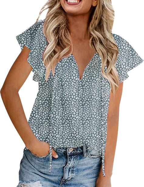 Batik Shirt Damen Sommer Kurzarm Ausgefallene Oberteile Damen Rundhals