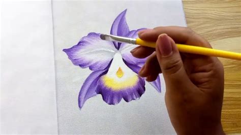 Como Pintar Orquídea How to paint Orchid YouTube