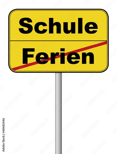 Verkehrsschild Schule Ferien Stock Vektorgrafik Adobe Stock