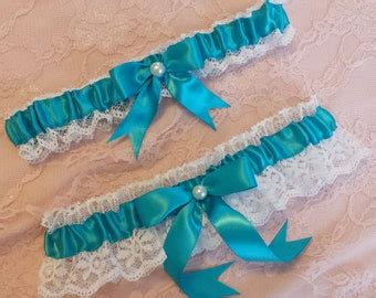 Teal Wedding Garter Etsy