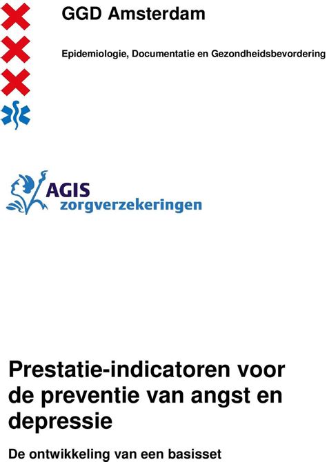 Prestatie Indicatoren Voor De Preventie Van Angst En Depressie PDF