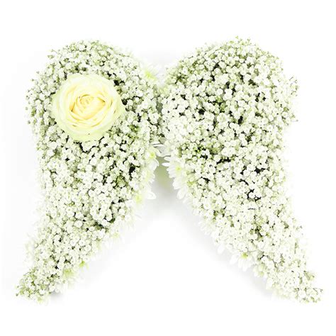 Custom Angel Wings Tribute | Funeral Flower Arrangement | Made By Handy ...