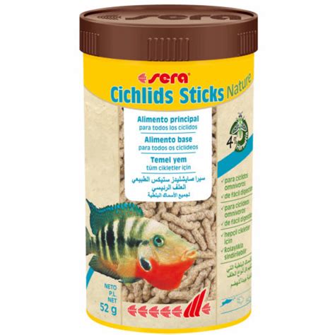 sera Cichlids Sticks Nature Alimento básico para cíclidos grandes