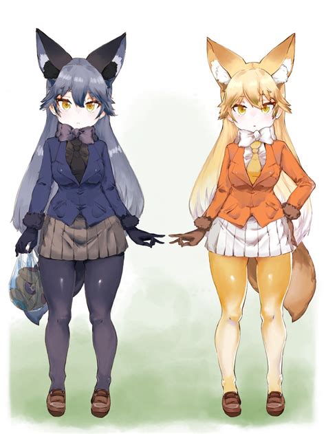 Silver Fox And Ezo Red Fox Kemono Friends Drawn By Hitobashira