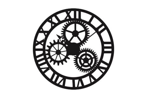 Steampunk Clock SVG Cut File By Creative Fabrica Crafts Creative