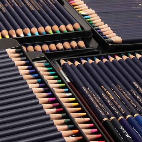 Colored Pencils Professional Set Of Colours In Tin Box Coloring