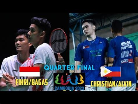 Badminton Sea Games Kamboja Fikri Bagas Vs Christian Bernardo