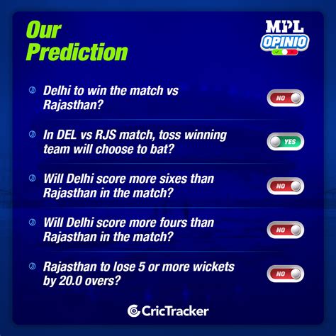 Delhi Vs Rajasthan Match 56 Del Vs Rjs Mpl Opinio Todays Prediction