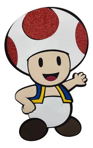 Figura Toad Super Mario Bros De Fomi Tamaño Grande Mercadolibre