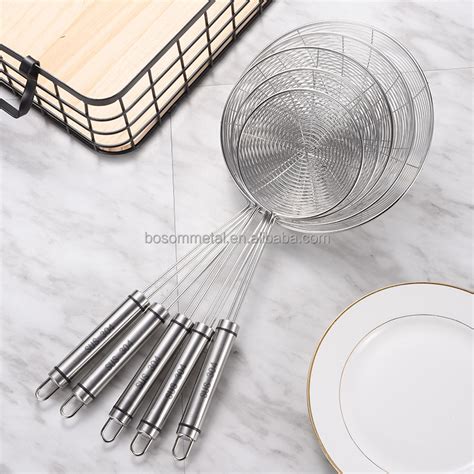 304 Stainless Steel Spider Strainer Skimmer Ladle Wire Skimmer Spoon