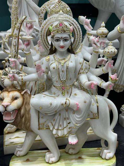 24inch White Marble Maa Durga Statue Temple At Rs 75000 In Jaipur ID