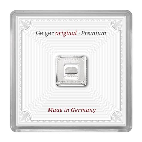 Silberbarren Geiger Original 1 Gramm Edelmetalle 999 Silber In Box