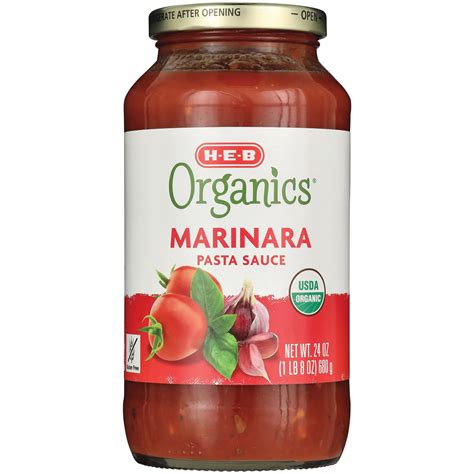 H E B Organics Marinara Pasta Sauce Shop Pasta Sauces At H E B