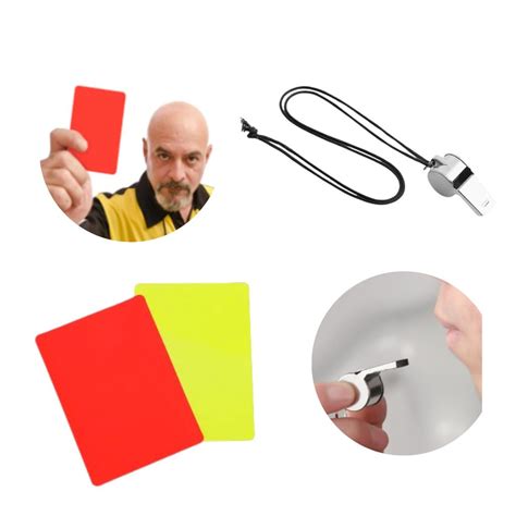 Kit Cartao De Juiz Arbitro Futebol Vermelho Amarelo Apito Shopee Brasil