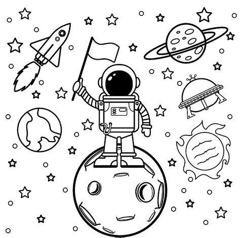 Astronaut Coloring Pages 100 Coloring Pages For Kids