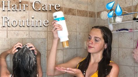 Asmr Washing My Hair Hair Care Routine Youtube